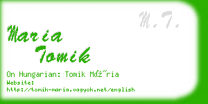 maria tomik business card